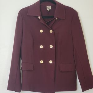 Anne Klein Burgundy Jacket Size L